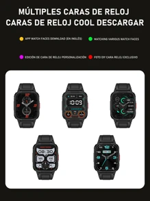 Smartwatch Hombre Reloj Deportivo Llamada 1.95 Lw9 Ineyes - Negro - Ver 9