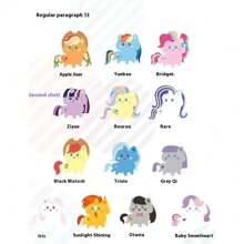 Miniso My Little Pony Friendship Is Magic Second Generation Blind Bag Cute Cartoon Plush Keychain Blind Box Toy Backpack Pendant Gift (Random Delivery,1pc) - Multicolor - View 2