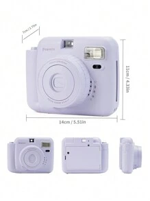 新款Popoto拍立得相机，兼容Mini 11/12胶卷，适合作为生日、派对、婚礼礼物（不含电池和胶卷） - 紫色 - 查看 3