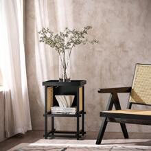 SoBuy Side Table With Tenon Joints Coffee Table Couch Table Telephone Table Nightstand Bedside Table Balcony Table Sofa Table Black W X H X D Approx. 40x60x40cm - Black - View 4