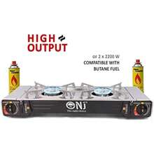 Double Burner Camping Stove - Portable Butane Gas Cooker With Case And Bag - as pic - View 2