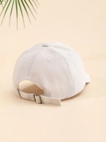 1pc Plush Bear Children & Teens Baseball Cap, Adjustable Snap Closure, Breathable Lightweight Moisture-Wicking Soft Simple Cute Design, Suitable For Daily, Vacation, Outdoor Activities, Gift