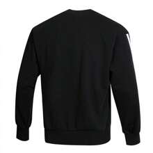 Adidas 男士圆领运动衫，适合跑步、健身、训练、休闲户外旅行的运动服，舒适套头衫，JE6372 - 黑色 - 查看 2