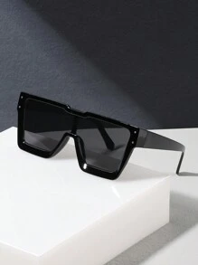 1 PC Men's Acrylic All-In-One Large Square Frame Black Fashion Glasses For Holiday Going Out