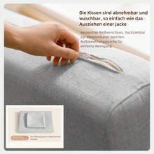 OLEYLUCKIDEA Pull-Out Sofa Bed - Sofa With Sleeping Function And Storage Space, Sofa Bed For Small Rooms And Living Rooms, Dark Grey And White