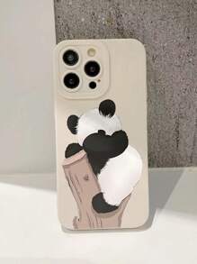 1pc Perforated Edged Panda Tree Stump Painting Thick Anti-Drop Protective Phone Case Compatible With Iphone 16/16Pro/16Plus/16ProMax, IPhone 15 ProMax, IPhone X/XS/XR/8/7/P/8Plus, Galaxy A50/A12/A32/A52/A72/A51/A21S/A13/A14/S22Ultra/S23/A33/A53/S20FE, Redmi 11/12Pro/12/12X/Note11/9A/9C/Poco X3 NFC/Redmi 10/9/Note9/12C/Note11Pro/Redmi 10C/Note8Pro - Multicolor - View 4