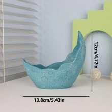 1pc Blue Moon Flower Pot Resin Craft Decor