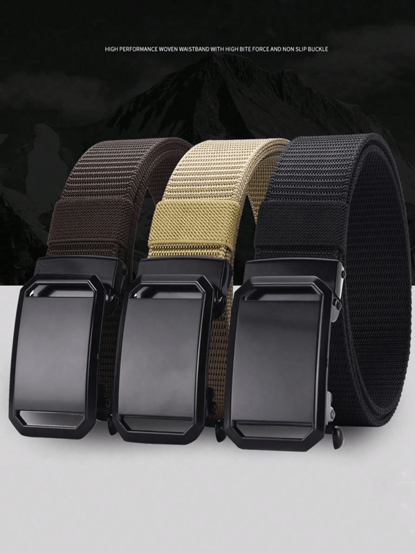 Cinto de Malha de Nylon com Fivela Deslizante Automática, Cinto Ajustável, Adequado para Homens, Cinto de Golfe Masculino, Presente de Ano Novo Chinês, Dia dos Namorados para Adolescentes e Uso Diário no Outono, Halloween, Acessórios de Outono-Inverno, Adequado para Adolescentes, Jovens, Homens, Casual, Outdoor, Atlético, Férias, Presentes de Formatura, Aniversário, Uso Diário