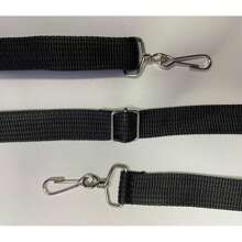 Mochila en forma de ataud con alas chicas y cadena, con correa ajustable y desmontable - Negro - Ver 7