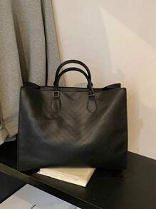 Dedoo 女包2024新款时尚大气大容量单肩手提包手拿包通勤女士包手提包，逛街上班旅游购物的最佳选择。 - 黑色 - 查看 2