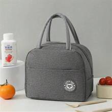 1pc Insulated Lunch Bag, Thermal Lunch Box Bag With Carry Handle For Office Workers And Students, Large Capacity To Keep Food Fresh And Delicious