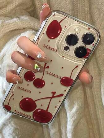 Funda protectora de teléfono a prueba de golpes, con estampado de cerezas, de estilo tecnológico colorido y perforada, compatible con iPhone 16/16 Pro Max, iPhone 15 XR/7/8, iPhone 15 Pro Max, iPhone 13/14 Pro Max, iPhone 11/12P/14/14P, Galaxy A13 4G, A22, A21S, A51 4G, A52, S22 Ultra, A33 5G, Redmi 10, Redmi Note 11 4G, Redmi 11 Lite, A53, A14, A23, S23 Ultra, S24, A14, A15, S23, A73, A15, A34, Redmi, resistente al agua y a los arañazos