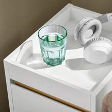 SoBuy Bedside Table Nightstand Sofa Side Table End Table Telephone Table White And Natural W30 X D35 X H55cm FBT137-W - White - View 8