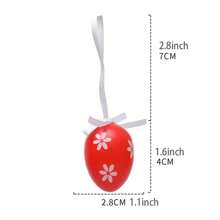 Easter Eggs Decorations Set Of 12 Colorful Striped Flower Dot Pattern Easter Hanging Ornaments For Home Holiday