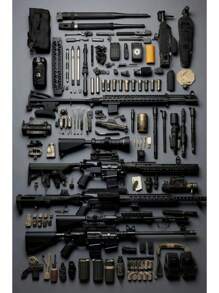 1 pieza Pintura de lienzo de armas de decoración del hogar, póster de armas para paredes, pegatinas de decoración, accesorios de armas, arte de habitación sin marco