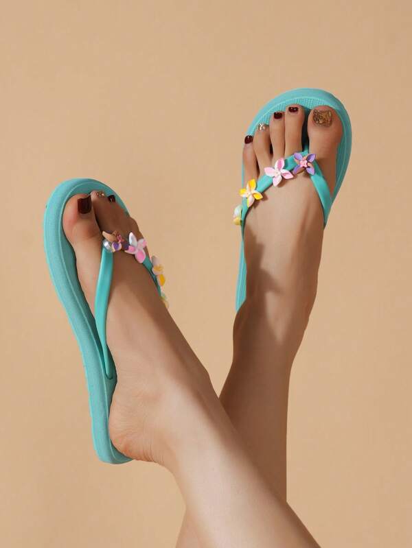 Eva Flat Woman Flip Flops Cute Rotating Windmill Ornament Bohemian Women Slippers, Fashionable Lightweight & Comfortable Woman Shoes, Outdoor Flip-Flops For Summer Vacation Casual & Anti-Slip, Ideal For Summer, Beach, Travel, Etc.