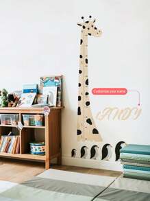 1pc Personalized Kids Height Growth Chart Wall Decals, Animal Design Measurement Wall Stickers For Children's Bedroom, Nursery, Play Room Decoration, Boys Girls Baby Gifts Birthday Graduation