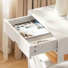 SoBuy FRG258 Side Table Bedside Table With 2 Drawers And 2 Shelves, W X H X D Approx.: 45 X 55 X 38 Cm - White - View 8