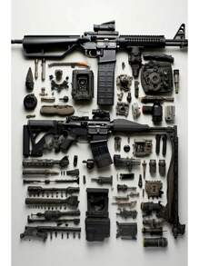 1 pieza Pintura de lienzo de armas de decoración del hogar, póster de armas para paredes, pegatinas de decoración, accesorios de armas, arte de habitación sin marco