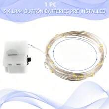 1PC/10PCS/20pcs LED String Lights Atmosphere Small Colred LigmBaiery Powered Falry Lights For Home Ouicoor IndcorRoom Wedding Hollday Party Festival - White - View 11