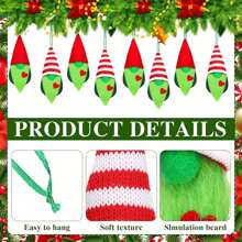 Christmas Faceless Doll Doll Decoration-8pcs-Green-15*7.6CM