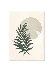1PC Boho Wall Art Posters Leaves Sun Moon Geometric Abstract Gallery Canvas Painting And Prints Pictures For Living Room Home Decor No Frame ﻿ - Multicolor - View 42