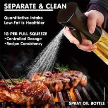 1 Oil Spray Bottle, Plastic Spray, Spray, Leak-Proof Olive Oil Storage Bottle, Catering Service Baking Tools