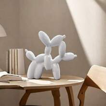 1pc Creative Funny Balloon Dog Sculpture, Modern Art Crouching Balloon Dog Animal Decoration Statue - For Indoor Living Room Farmhouse Bedroom Office Cabinet Shelf Wardrobe Decoration Best Gift