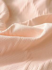 3/4pcs Solid Color Jacquard Quilt Cover Set, Bedding Set With Quilt Cover + Pillowcase + Bed Sheet Combination, Suitable For Student Dormitories, Hotels, Weddings And Other Scenes, Bedding Used In Spring And Summer, Machine Washable, Back To School - Pink - View 4