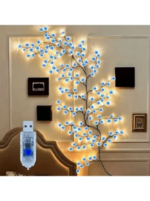 1pc 144 LED Flower Vine Branch Light - USB Powered/8 Modes/DIY Gift And Romantic Decor | Living Room, Bedroom, Outdoor | Ideal For Valentine's Day, Thanksgiving/New Year Party Decoration