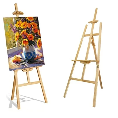 Lucn Wooden 175cm / 69" Height Easel Stand, Studio Easel Adjustable Drawing Painting Holder, Canvas Stand Portable Artist Easel Art Stand For Painting Sketch Wedding Display Exhibition, Easy To Assemble,Back To School,School Supplies