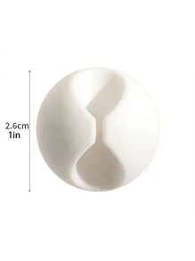 5pcs White Round Wire Management Clip Cable Organizer - Multicolor - View 10