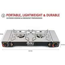 Double Burner Camping Stove - Portable Butane Gas Cooker With Case And Bag - as pic - View 3