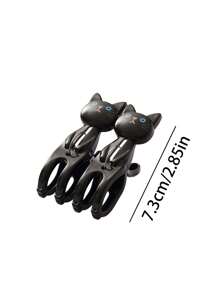 2pcs Cartoon Strong Large Clothespins, Cat Shape Four Colors Available Large Clips, Clothes Pants Socks Clips, Balcony Drying Clips, Clothes Pins,Cat-Shaped Clothespins: 2/4 Packs, Plastic, Suitable For Beach Towels, Clothes, Bedding, And Chair Covers,Beachwear,Spring,Minimalist,Summer Tops