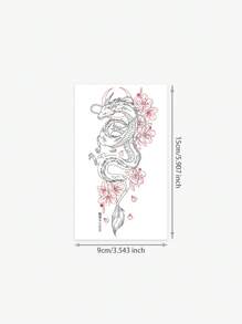 1 miếng dán hình xăm tạm thời chống nước, thiết kế hình rồng Trung Quốc, thích hợp cho người thời trang sử dụng hàng ngày - Nhiều màu - Xem 4