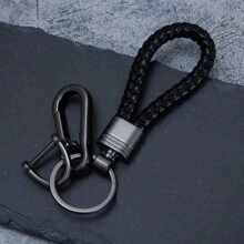 1pc Metal High-Quality Anti-Lost Keychain Keyring, Creative Car Key Chain Car Accessories Bag Charm School - Black - View 8