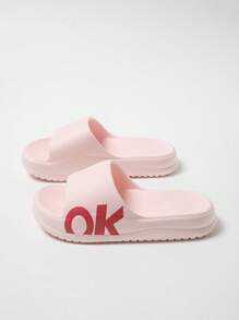 Women's Thick Sole Slippers, Comfortable, Non-Slip, Fashionable For Indoor Use, Home, Bathroom, Spring/Summer Outdoor Wear