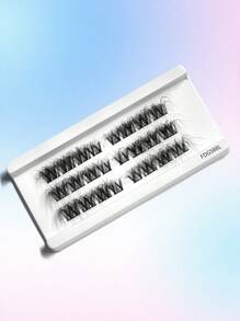 Clusters de cílios de alta qualidade 3 fileiras super fofos cílios individuais D Curl 10-18MIX Cluster Lashes Volume Wispy Lash Extension macio e confortável fácil faça você mesmo em casa (FDG588L)