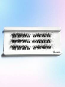 Clusters de cílios de alta qualidade 3 fileiras super fofos cílios individuais D Curl 10-18MIX Cluster Lashes Volume Wispy Lash Extension macio e confortável fácil faça você mesmo em casa (FDG588L)