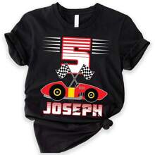 Custom Birthday Shirt,This Little Race Car Driver Let's Roll Shirt With Custom Age,Race Car Birthday Shirt,Personalize Birthday Party Shirt