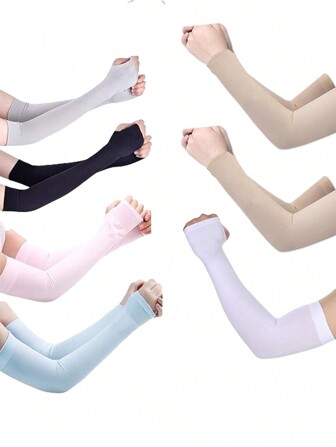 驱蚊冰袖夏季冰丝防晒袖套男女户外防紫外线骑行开车袖套套装