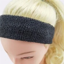 1 Set Fascia per capelli e polsini in spugna di ciniglia, Set di fasce per lo sport, Fascia per capelli sportiva per uomo e donna, 1 pezzo Fascia antisudore, Fascia antisudore in spugna di ciniglia traspirante per tennis, basket, calcio, ginnastica, allenamento, Fascia per capelli