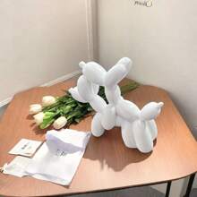 1pc Creative Funny Balloon Dog Sculpture, Modern Art Crouching Balloon Dog Animal Decoration Statue - For Indoor Living Room Farmhouse Bedroom Office Cabinet Shelf Wardrobe Decoration Best Gift