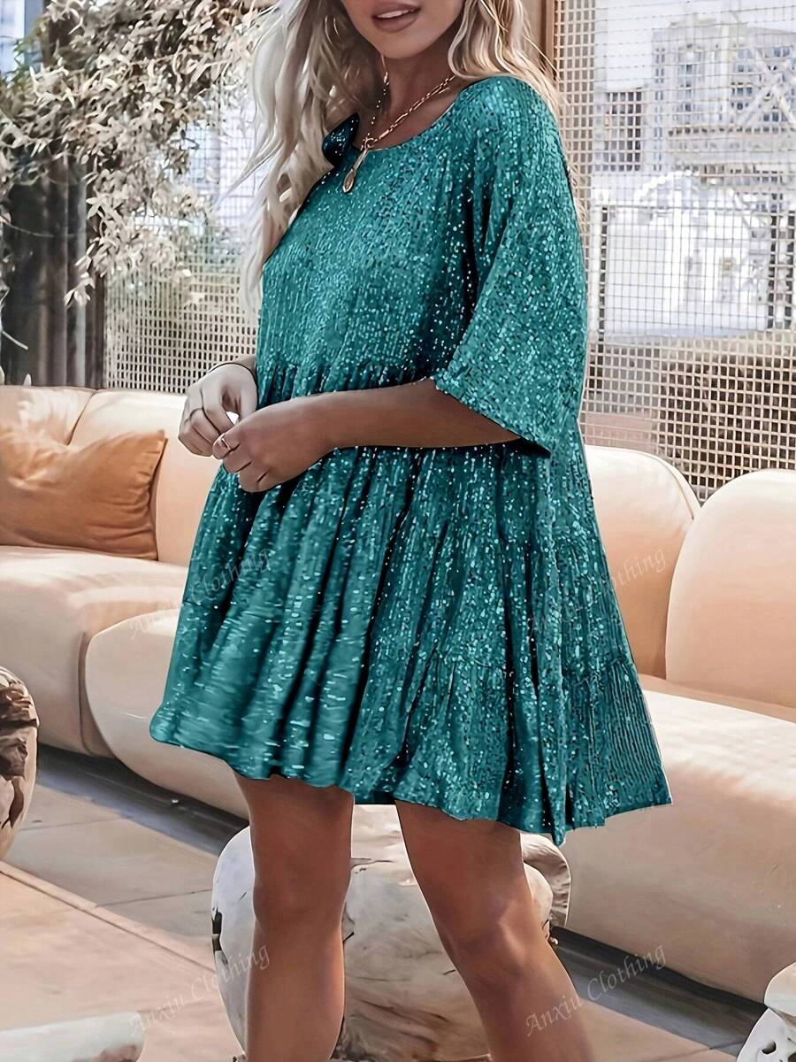 Dahlia | Sequin Babydoll Dress