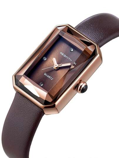 1pc Retro able Minimalist Quartz Watch, Wear view 5