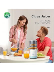 Presse-agrumes électrique, presse orange portable, pour orange, citron et pamplemousse, fonctionnement à un bouton, facile à utiliser et à nettoyer pour la maison, le dortoir, les voyages et l'extérieur