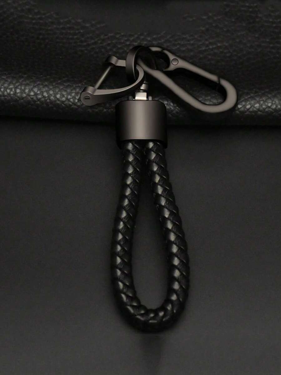 1pc Metal High-Quality Anti-Lost Keychain Keyring, Creative Car Key Chain Car Accessories Bag Charm School - Black - View 1