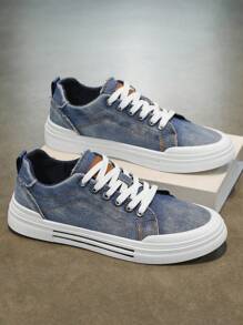 Scarpe di tela piatte di grandi dimensioni da uomo, adatte a tutte le stagioni, casual, sportive, alla moda, per uso quotidiano e per andare al college, per giovani