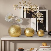 Nordic Minimalist Creative Gold Electroplated Hammered Ceramic Hydroponics Vase, Home Living Room TV Cabinet Decor, Office Desk Dining Table Centerpiece Flower Holder Gifts Birthday Graduation Home Decor Room Decor Flower Vase Glass Vase