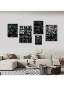 1 pieza Pintura de lienzo de armas de decoración del hogar, póster de armas para paredes, pegatinas de decoración, accesorios de armas, arte de habitación sin marco